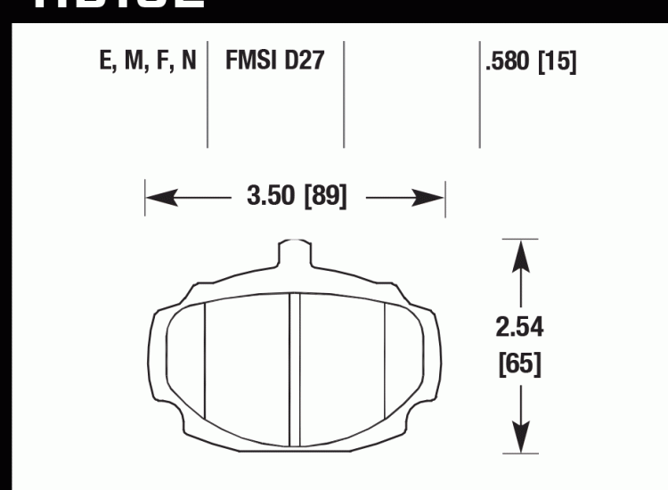 Колодки тормозные HB132D.580 HAWK ER-1