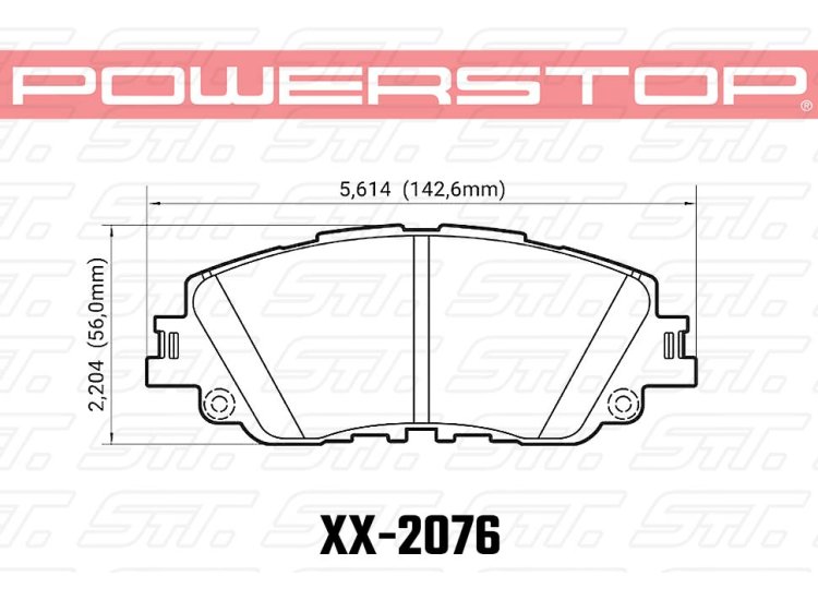 Колодки тормозные 36-2076 PowerStop Z36 перед TOYOTA CAMRY V70 2017-> LEXUS ES 2018->