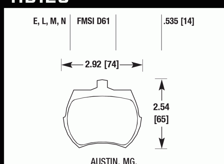 Колодки тормозные HB123D.535 HAWK ER-1