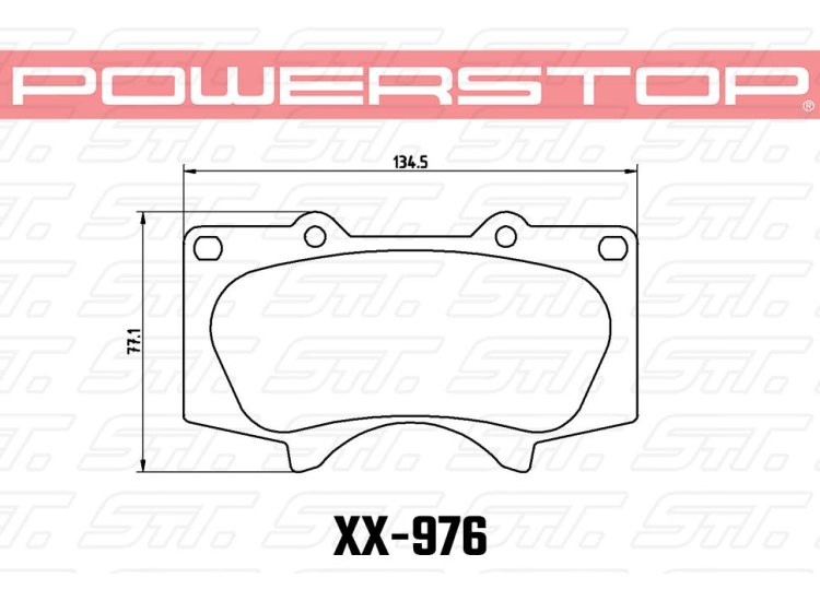 Колодки тормозные 36-976 PowerStop Z36 передние LEXUS GX460; GX470; Prado 150; 120; PAJERO