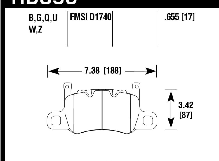 Колодки тормозные HB850G.655 HAWK DTC-60 задние PORSCHE 911 (991) GT3; CAYMAN 718 GT4