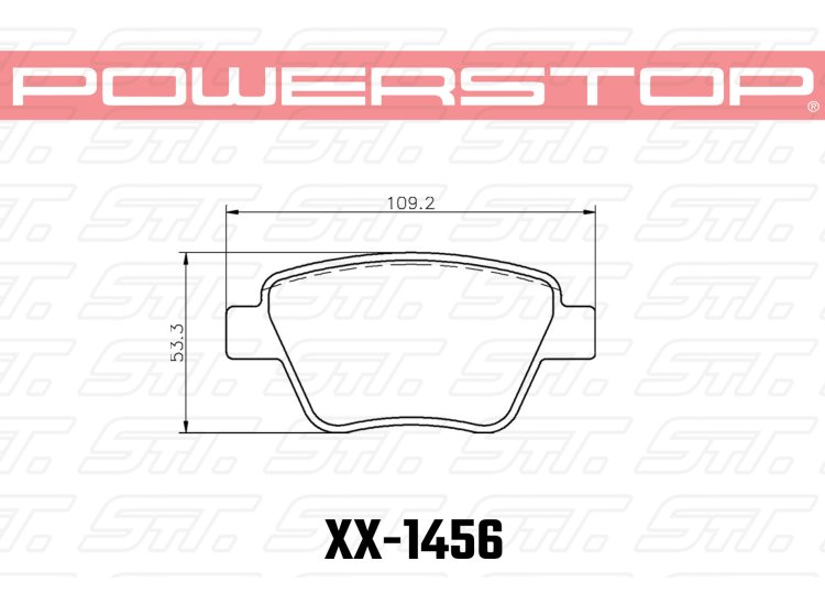 Колодки тормозные 23-1456 PowerStop Z23 задние AUDI A3 8P; VW Golf 6; Skoda Octavia