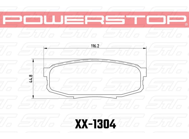 Колодки тормозные 36-1304 PowerStop Z36 задние LEXUS LX570, LX450D, TOYOTA LC200; Tundra
