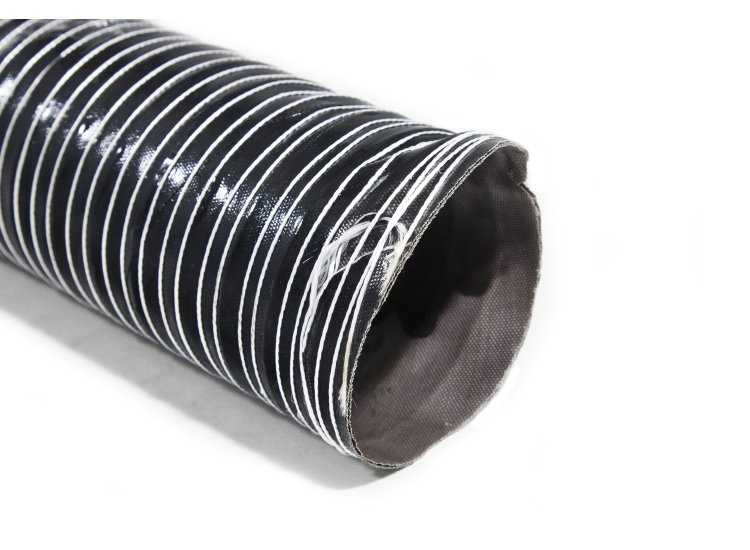 Воздуховод силиконовый, диаметр 51mm, до +255°С, цена за 1м, Thermal Division TDAD151B черный