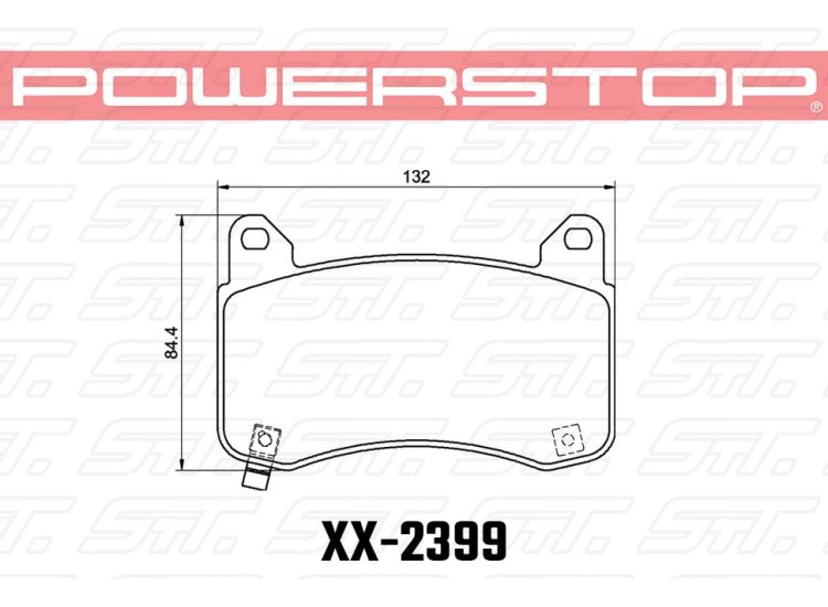 Колодки тормозные 23-2399 PowerStop Z23 передние TESLA Model 3; Model Y;