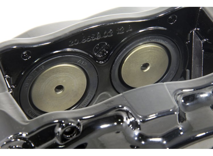 Комплект суппортов 2 шт. Черные, Brembo 4 поршня: 40mm - 44mm