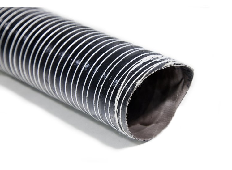 Воздуховод силиконовый, диаметр 51mm, до +255°С, цена за 1м, Thermal Division TDAD151B черный