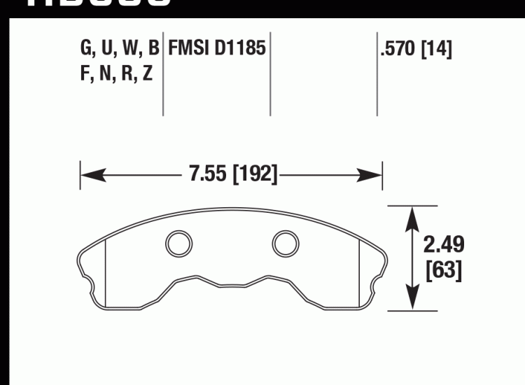 Колодки тормозные HB658D.570 HAWK ER-1