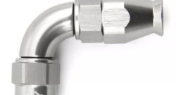 Фитинг AN4 90 градусов Full Flow под тефлоноый шланг (PTFE) серый