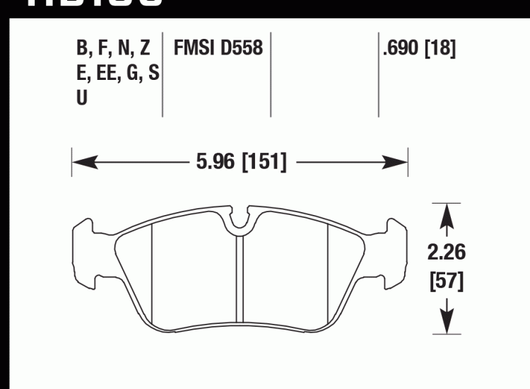Колодки тормозные HB136D.690 HAWK ER-1