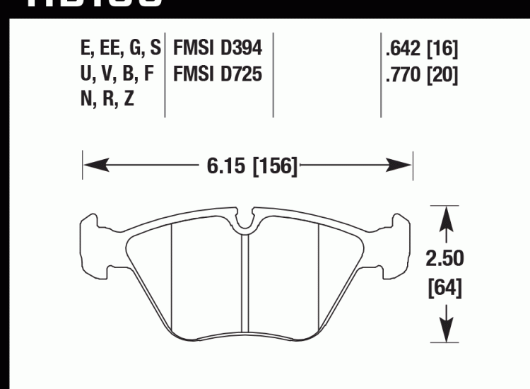 Колодки тормозные HB135G.760 HAWK DTC-60 BMW