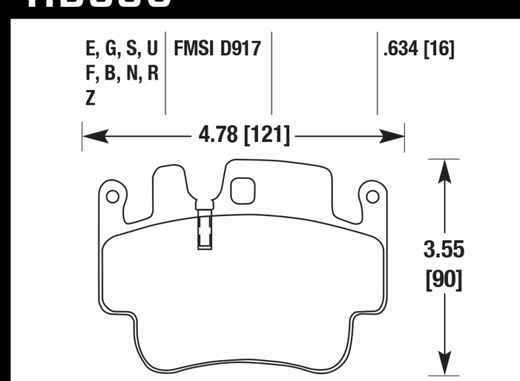 Колодки тормозные HB550D.634 HAWK ER-1