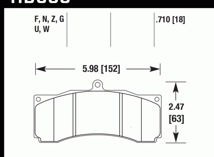 Колодки тормозные HB688D.710 HAWK ER-1 PROMA 6 порш, AP Racing, Stop Tech, JBT, Alcon, XYZ