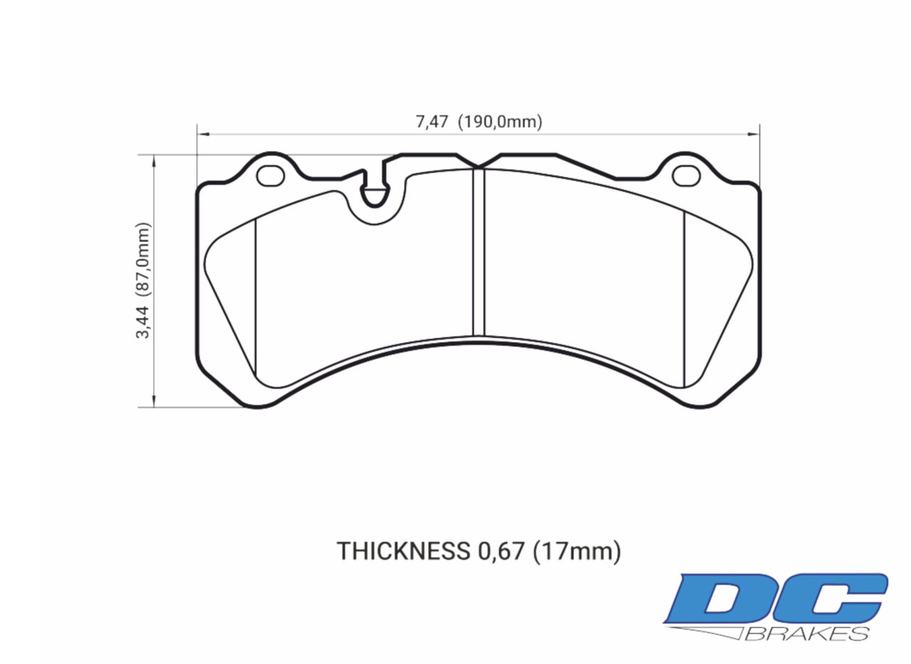 Колодки тормозные DC9009P17 DC Brakes Street STR.S+  Brembo GT 6 поршней тип J, N