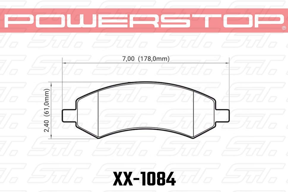 Колодки тормозные 36-1084 PowerStop Z36 перед DODGE RAM 1500, DURANGO