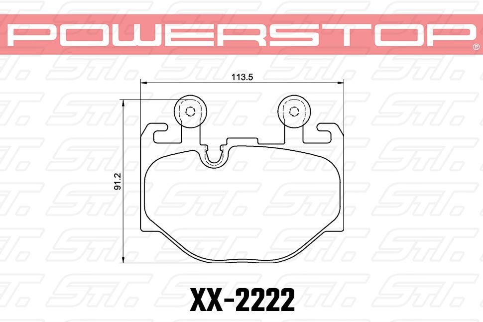 Колодки тормозные 23-2222 PowerStop Z23 передние BMW 5 G60; X3 G45 (348*30)