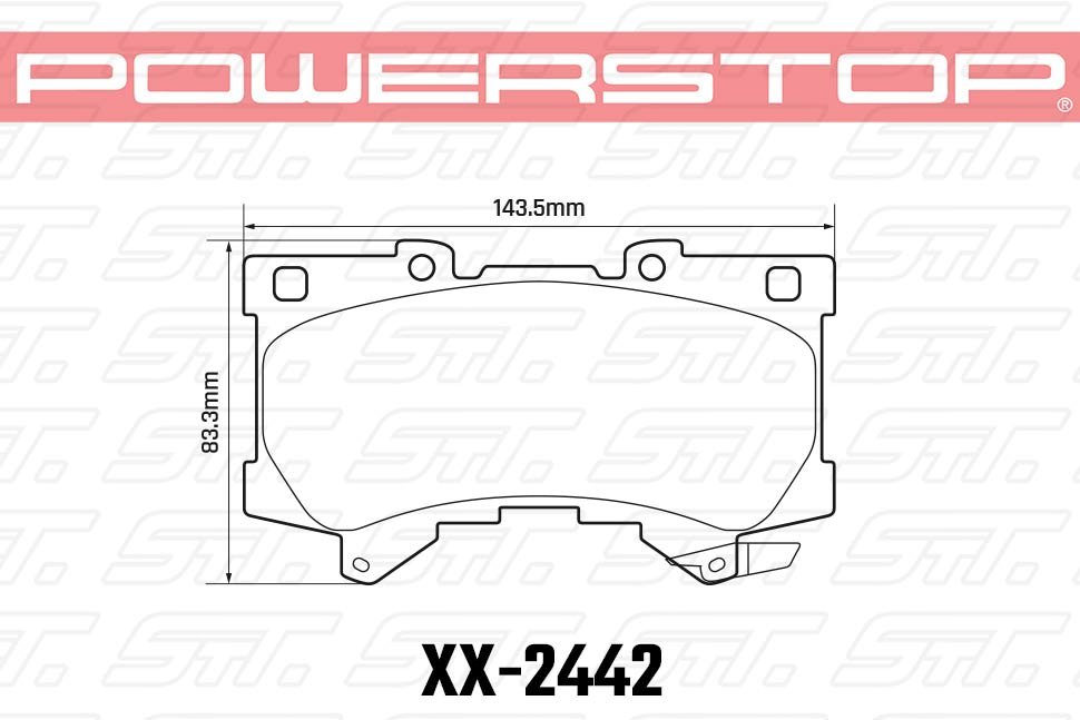 Колодки тормозные 36-2442 PowerStop Z36 передние Toyota LC300; Land Cruiser 300