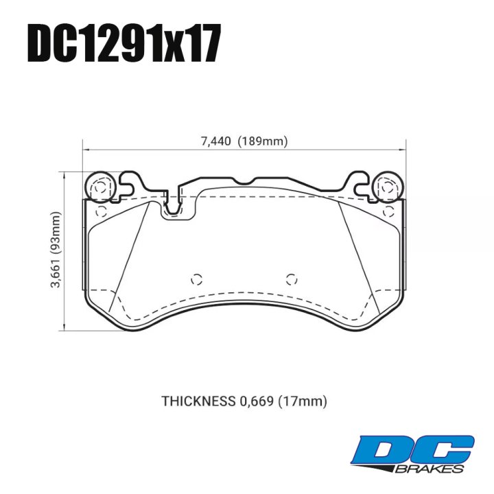 Колодки тормозные DC1291S17 DC Brakes R24 перед AUDI RS6 MK3 4F; RS7 4GA, AMG GL 63