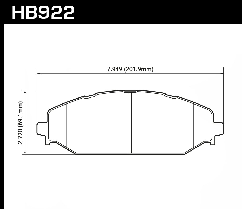 Колодки тормозные HB922P.765 HAWK SuperDuty перед. RAM 1500 2019->