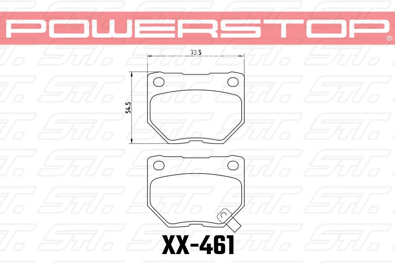 Колодки тормозные 17-461 PowerStop Z17 задние SUBARU Impreza WRX