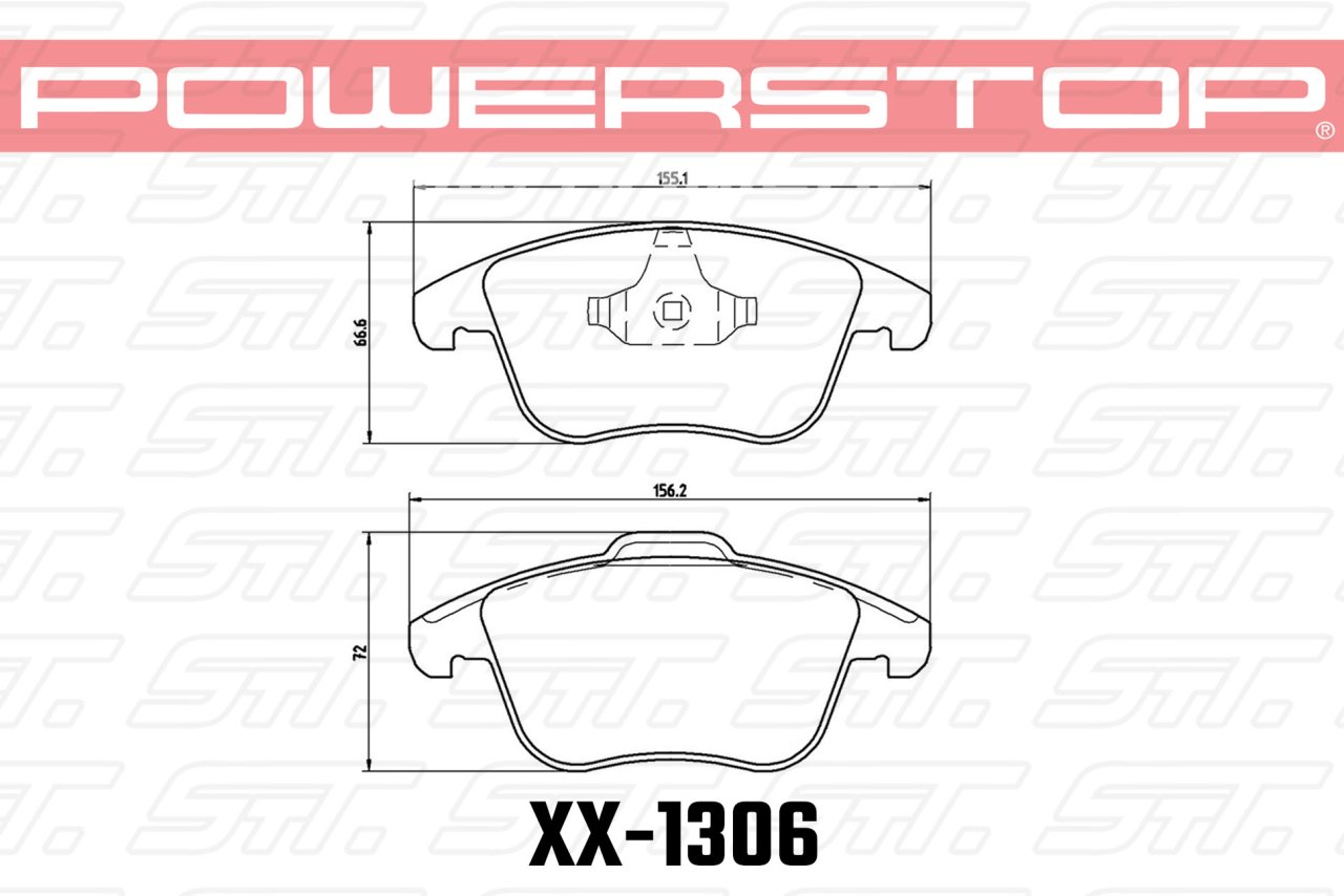Колодки тормозные 17-1306 PowerStop Z17 перед Range Rover EVOQUE; FREELANDER MK2; XC70; V70