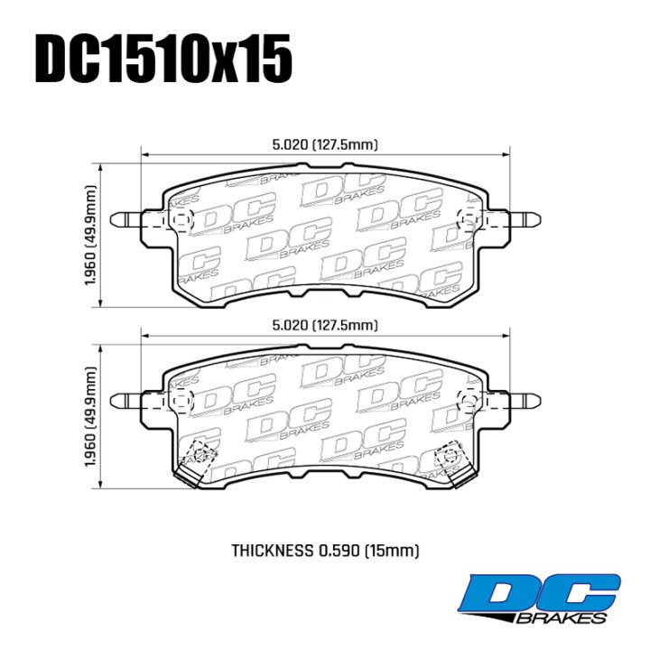 Колодки тормозные DC1510R15 DC Brakes Street HD+, задние Nissan Armada; INFINITI QX80;
