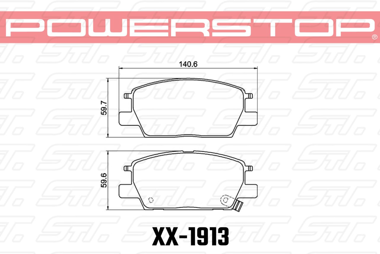 Колодки тормозные 23-1913 PowerStop Z23 передние CHEVROLET MALIBU 2015-> ; EQUINOX 2017->
