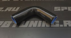 Патрубок силиконовый переходной 38-45,90 градусов, черный