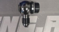 Адаптер ORB8 - AN8 90 градусов (папа-папа) для реек Radium