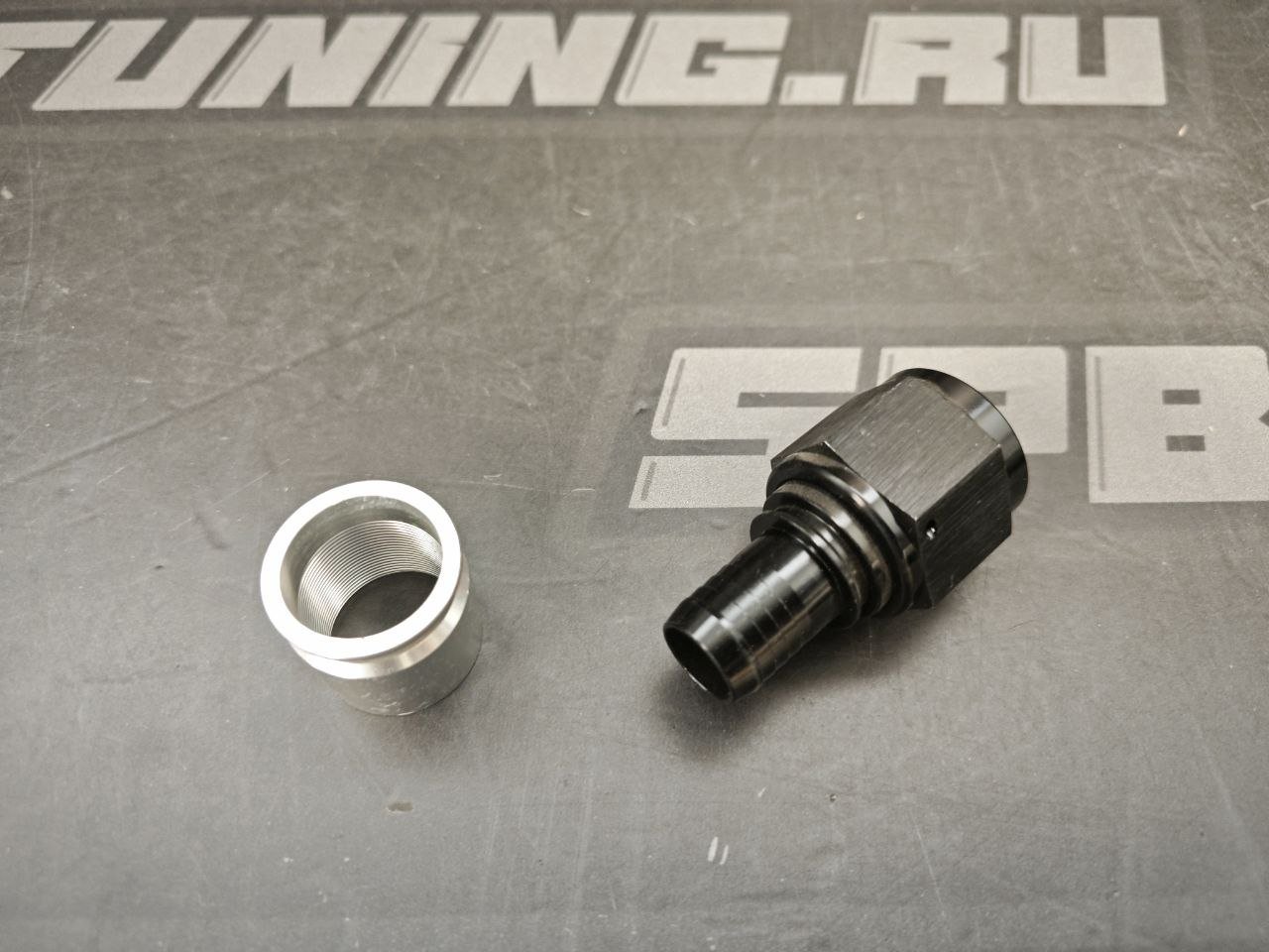 Фитинг AN10 под опрессовку, под PTFE шланг