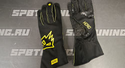 HOGO N2 перчатки для картинга, черный/жёлтый, р-р XS