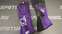 HOGO N2 перчатки для картинга, фиолетовый/зеленый неоновый, р-р M