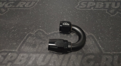 Фитинг AN20 180 градусов под шланг AN, черный