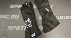 HOGO N2 перчатки для картинга, черный/зеленый неоновый, р-р M